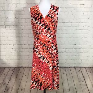 Travelsmith Walkabout Knit Faux-Wrap Dress LP